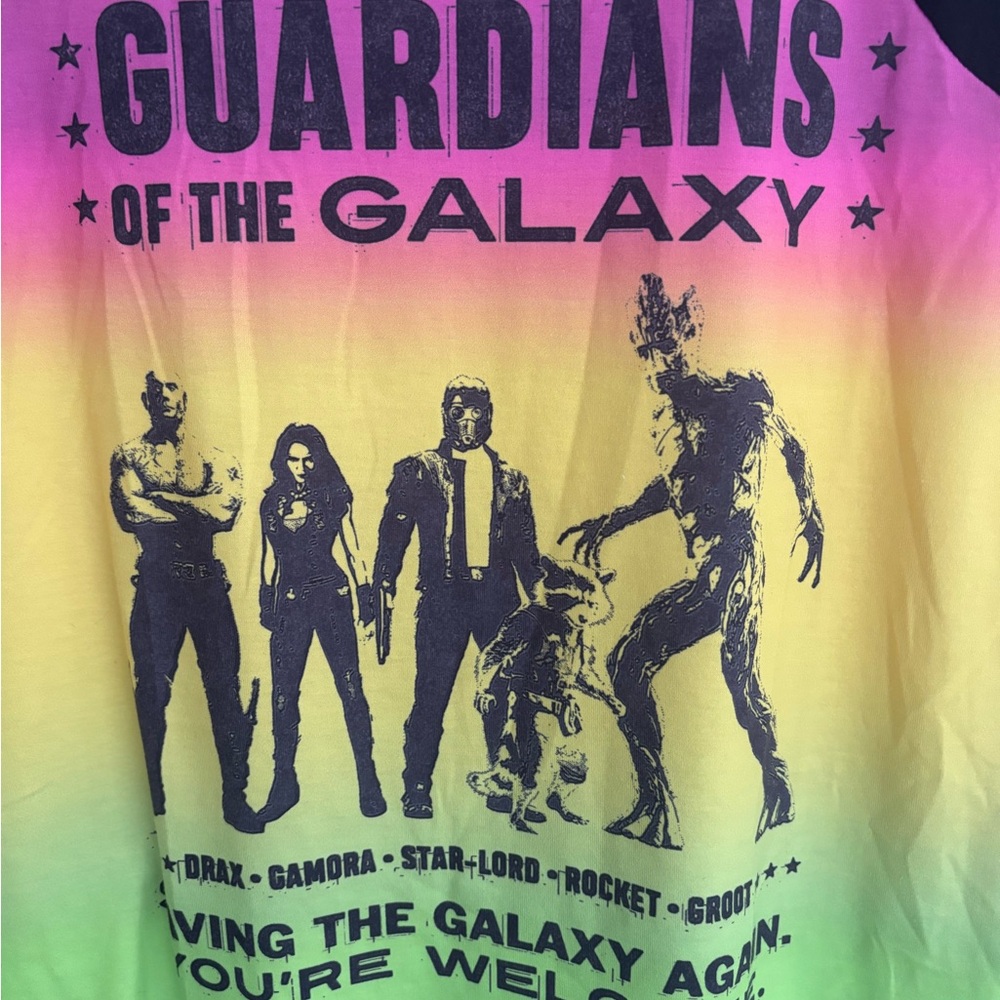 Marvel Tee Tshirt Guardians of the Galaxy rainbow